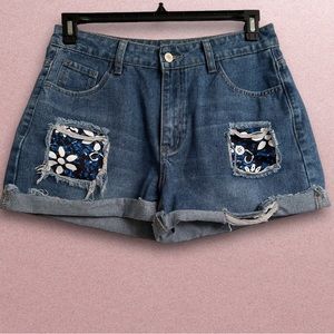 Distressed Jean Shorts